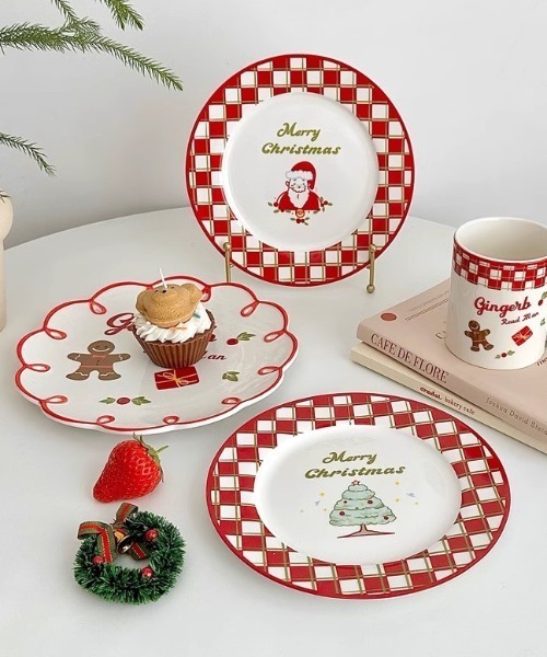 クリスマス限定 retro christmas design plate（食器）｜Made in I