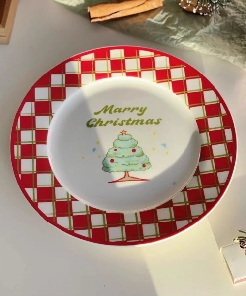 クリスマス限定 retro christmas design plate（食器）｜Made in I