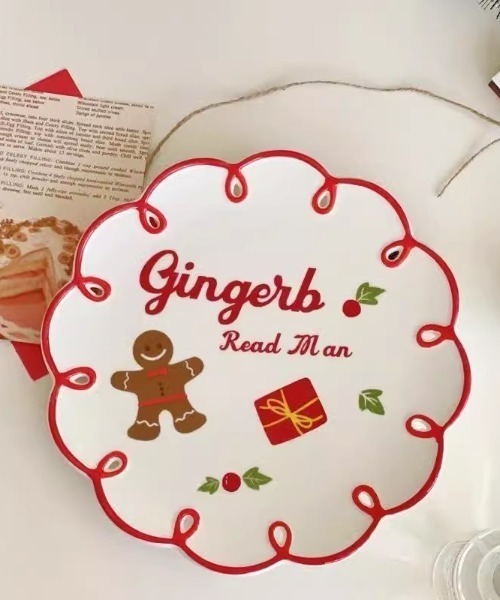 クリスマス限定 retro christmas design plate（食器）｜Made in I