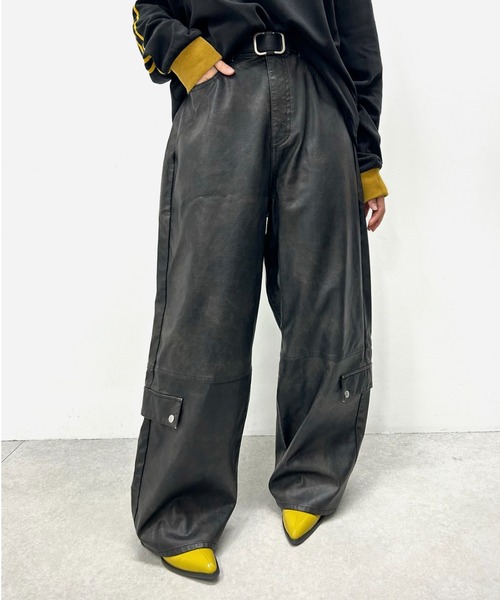 WHO'S WHO gallery（フーズフーギャラリー）の「ヴィンテージライクブッシュパンツ（その他パンツ・レディース・ブラック/ブラウン・FREE）」の3枚目の写真