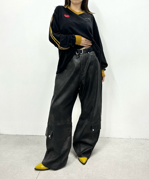 WHO'S WHO gallery（フーズフーギャラリー）の「ヴィンテージライクブッシュパンツ（その他パンツ・レディース・ブラック/ブラウン・FREE）」の6枚目の写真