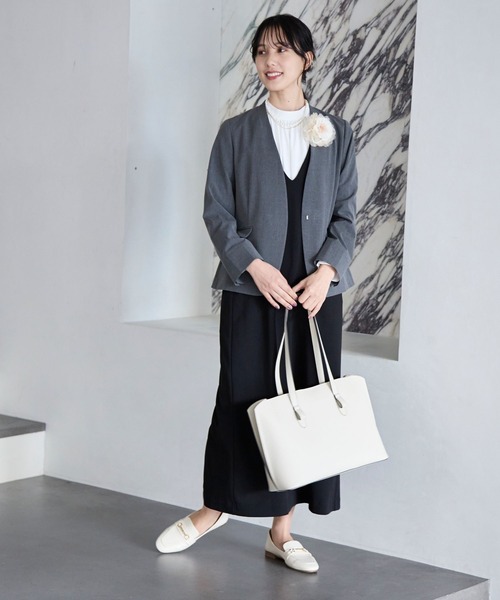 GLOBAL WORK（グローバルワーク）の「スペ軽撥水6ポケA4トート/983069（ビジネスバッグ・レディース・アイボリー系/ブラック系その他/ブラック/ミント/ベージュ/ホワイト・FREE）」の16枚目の写真