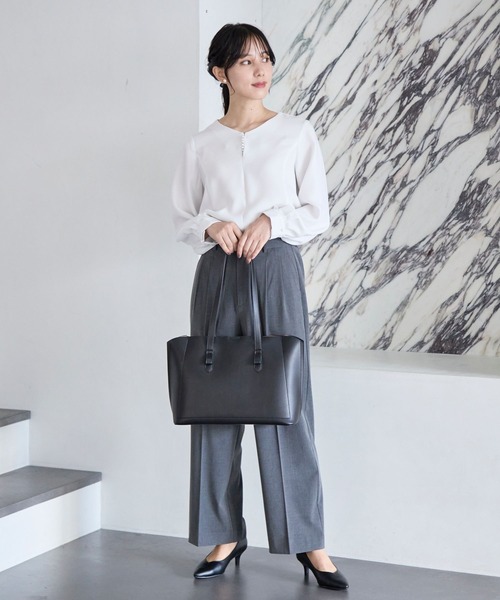 GLOBAL WORK（グローバルワーク）の「スペ軽撥水6ポケA4トート/983069（ビジネスバッグ・レディース・アイボリー系/ブラック系その他/ブラック/ミント/ベージュ/ホワイト・FREE）」の18枚目の写真