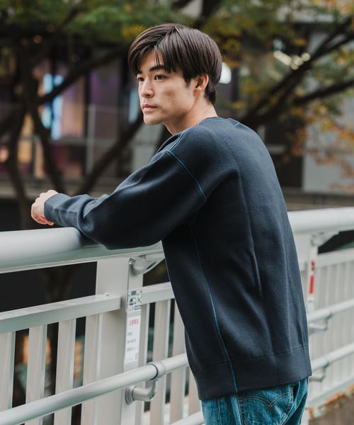 EDIFICE(エディフィス)の「《再入荷》スウェットライクニット(ニット/セーター・メンズ・ベージュ系その他/ネイビー/ブラック・LARGE/MEDIUM)」の6枚目の写真