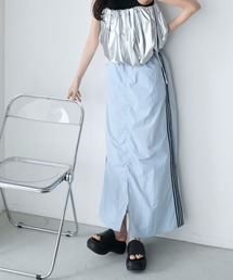 forksy.（フォルクシー）の「【forksy.】【セットアップ対応】ナイロントラックラインスカート（スカート）」