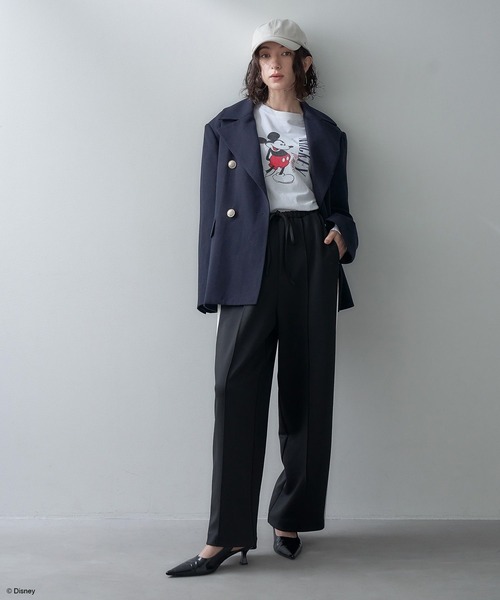 eL(エル)の「【eL】Side line Track Pants/990524(その他パンツ・レディース・ブラック/ネイビー・FREE)」の4枚目の写真