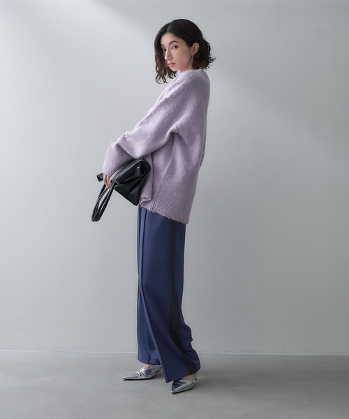 eL(エル)の「【eL】Side line Track Pants/990524(その他パンツ・レディース・ブラック/ネイビー・FREE)」の8枚目の写真