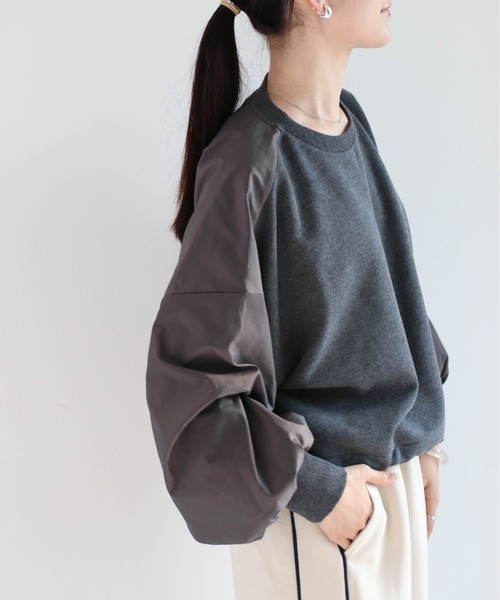 cepo（セポ）の「ドロストウラケキリカエロンＴｅｅ（Tシャツ/カットソー・レディース・ベージュ/チャコール・M）」の2枚目の写真