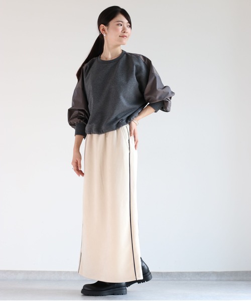 cepo（セポ）の「ドロストウラケキリカエロンＴｅｅ（Tシャツ/カットソー・レディース・ベージュ/チャコール・M）」の20枚目の写真