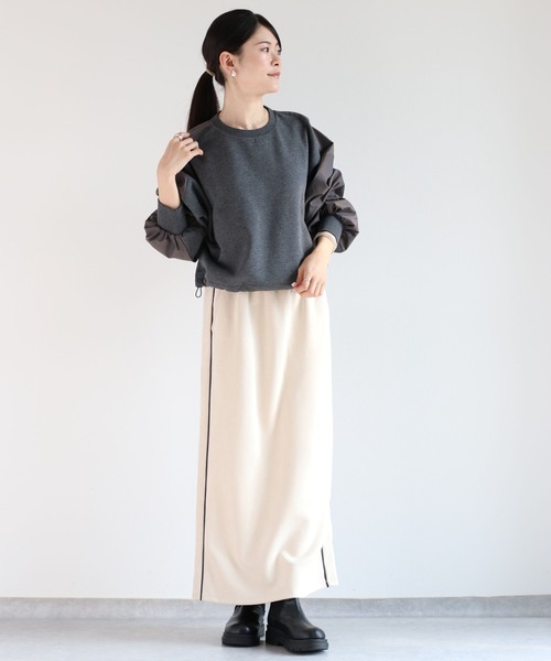 cepo（セポ）の「ドロストウラケキリカエロンＴｅｅ（Tシャツ/カットソー・レディース・ベージュ/チャコール・M）」の18枚目の写真