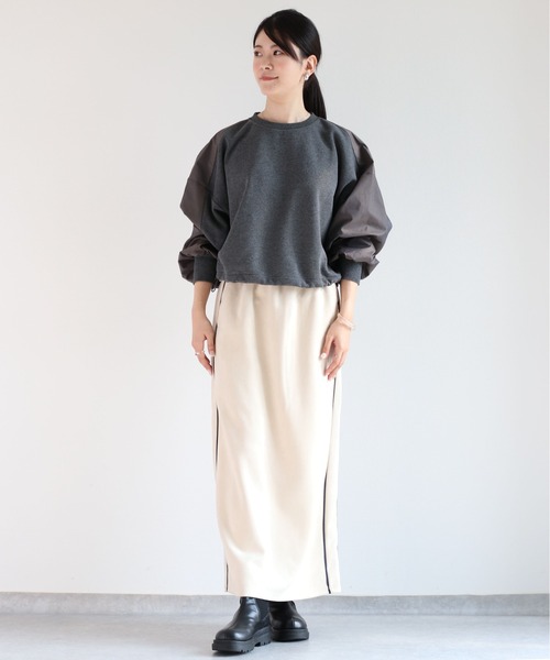 cepo（セポ）の「ドロストウラケキリカエロンＴｅｅ（Tシャツ/カットソー・レディース・ベージュ/チャコール・M）」の22枚目の写真