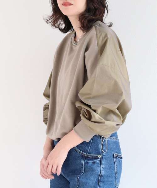 cepo（セポ）の「ドロストウラケキリカエロンＴｅｅ（Tシャツ/カットソー・レディース・ベージュ/チャコール・M）」の4枚目の写真