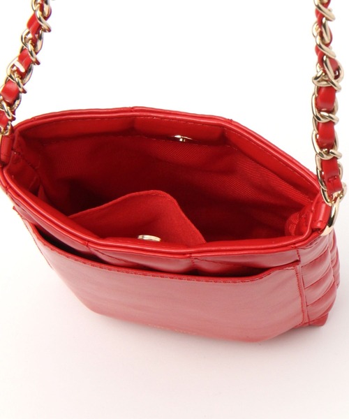 【Lyn】Dahlia Mini - コンパクト ショルダーバッグ レッド Dahlia Mini Crossbody Bag Red : ร้านลินออนไลน์อย่างเป็น