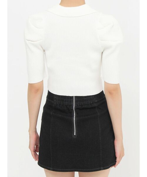 EATME（イートミー）の「レースアップカラーニットTOP（ニット/セーター・レディース・ブラック/オフホワイト/イエロー・FREE）」の15枚目の写真