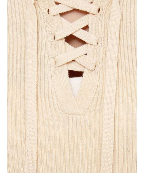 EATME（イートミー）の「レースアップカラーニットTOP（ニット/セーター・レディース・ブラック/オフホワイト/イエロー・FREE）」の22枚目の写真