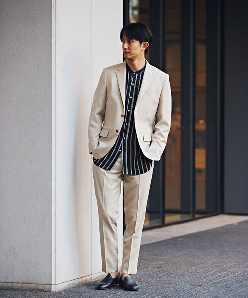 EDIFICE（エディフィス）の「オクタワルツ ツイル テーパードパンツ【セットアップ着用可】（スラックス・メンズ・ネイビー/ベージュ/チャコールグレー/ブラウン・MEDIUM/LARGE/X-LARGE/SMALL）」の6枚目の写真