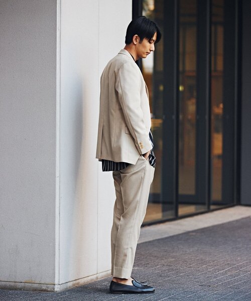 EDIFICE（エディフィス）の「オクタワルツ ツイル テーパードパンツ【セットアップ着用可】（スラックス・メンズ・ネイビー/ベージュ/チャコールグレー/ブラウン・MEDIUM/LARGE/X-LARGE/SMALL）」の7枚目の写真