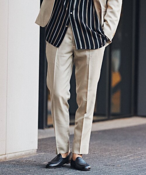 EDIFICE（エディフィス）の「オクタワルツ ツイル テーパードパンツ【セットアップ着用可】（スラックス・メンズ・ネイビー/ベージュ/チャコールグレー/ブラウン・MEDIUM/LARGE/X-LARGE/SMALL）」の9枚目の写真