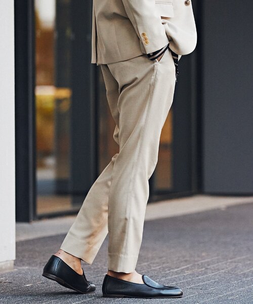 EDIFICE（エディフィス）の「オクタワルツ ツイル テーパードパンツ【セットアップ着用可】（スラックス・メンズ・ネイビー/ベージュ/チャコールグレー/ブラウン・MEDIUM/LARGE/X-LARGE/SMALL）」の10枚目の写真