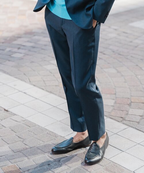 EDIFICE（エディフィス）の「オクタワルツ ツイル テーパードパンツ【セットアップ着用可】（スラックス・メンズ・ネイビー/ベージュ/チャコールグレー/ブラウン・MEDIUM/LARGE/X-LARGE/SMALL）」の14枚目の写真