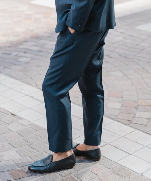 EDIFICE（エディフィス）の「オクタワルツ ツイル テーパードパンツ【セットアップ着用可】（スラックス・メンズ・ネイビー/ベージュ/チャコールグレー/ブラウン・MEDIUM/LARGE/X-LARGE/SMALL）」の16枚目の写真