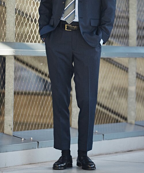 EDIFICE（エディフィス）の「オクタワルツ ツイル テーパードパンツ【セットアップ着用可】（スラックス・メンズ・ネイビー/ベージュ/チャコールグレー/ブラウン・MEDIUM/LARGE/X-LARGE/SMALL）」の22枚目の写真