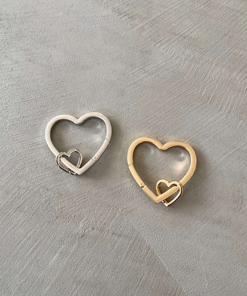 Me%（ミィパーセント）の「ハート2SETカラビナ　106345（その他雑貨・レディース・ベージュ/グレー・FREE）」の5枚目の写真