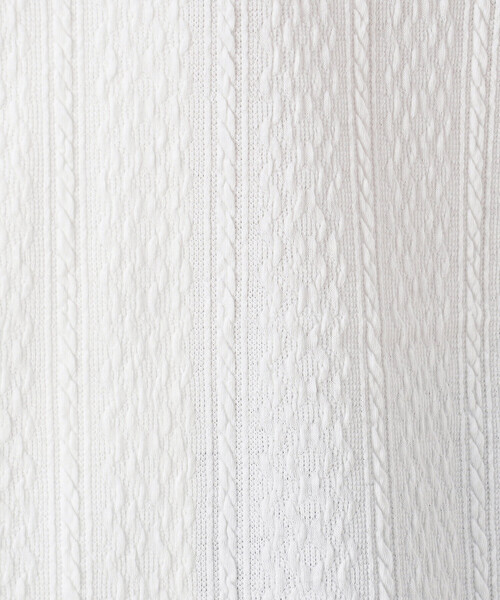 COMME CA ISM（コムサイズム）の「ケーブルジャカード オープンカラーシャツ（シャツ/ブラウス・メンズ・ブラック/ホワイト・MEDIUM/LARGE）」の6枚目の写真