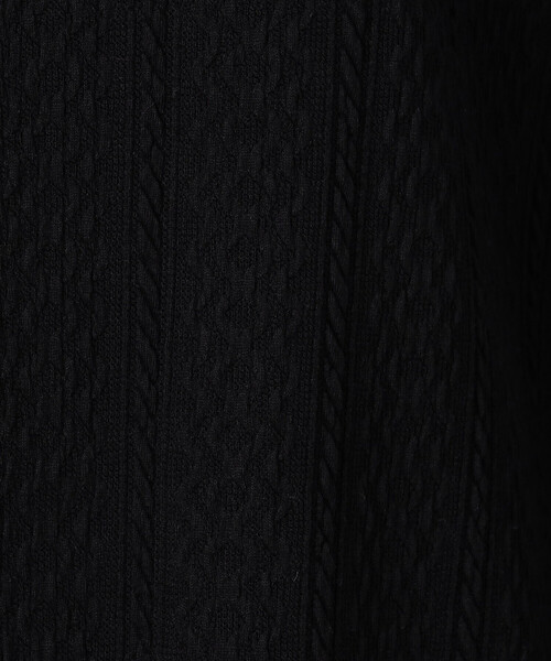 COMME CA ISM（コムサイズム）の「ケーブルジャカード オープンカラーシャツ（シャツ/ブラウス・メンズ・ブラック/ホワイト・MEDIUM/LARGE）」の5枚目の写真