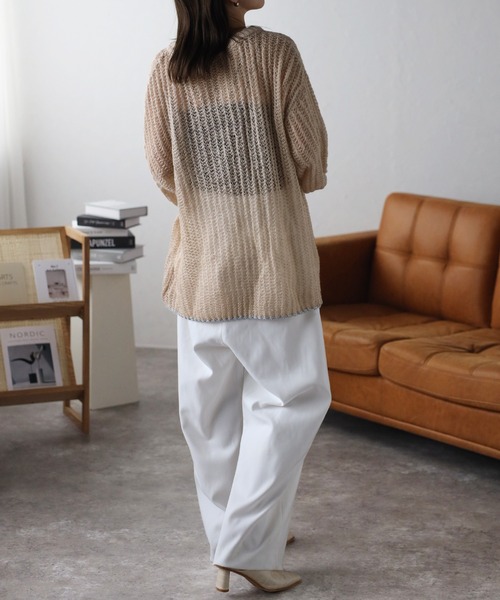 カシミヤワッフル クルーセーター（59-34KI01-204）｜ARTISAN