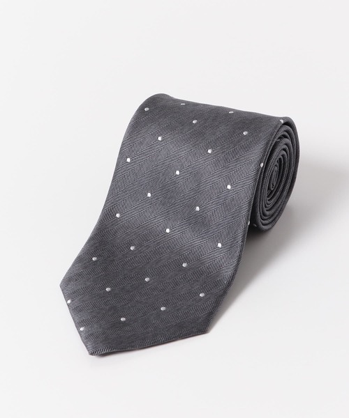 URBAN RESEARCH DOORS（アーバンリサーチドアーズ）の「LIFE STYLE TAILOR　メランジシルクタイドット1（ネクタイ・メンズ・グレー/ゴールド・-）」の3枚目の写真