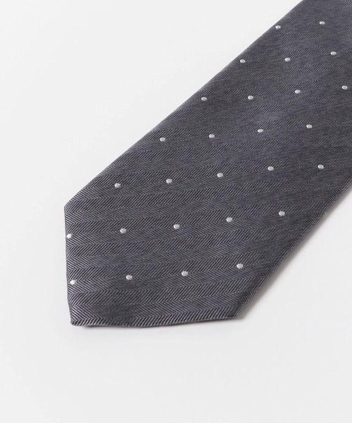 URBAN RESEARCH DOORS（アーバンリサーチドアーズ）の「LIFE STYLE TAILOR　メランジシルクタイドット1（ネクタイ・メンズ・グレー/ゴールド・-）」の6枚目の写真