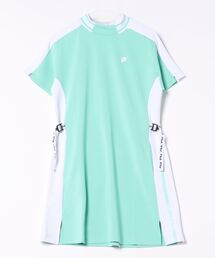 FILA GOLF（フィラゴルフ ）の「FILA GOLF/フィラゴルフ ゴルフウェア ブランド ロゴ 吸汗速乾 UVカット ストレッチ 接触冷感 モックネック 半袖 ワンピース（ワンピース・レディース）」