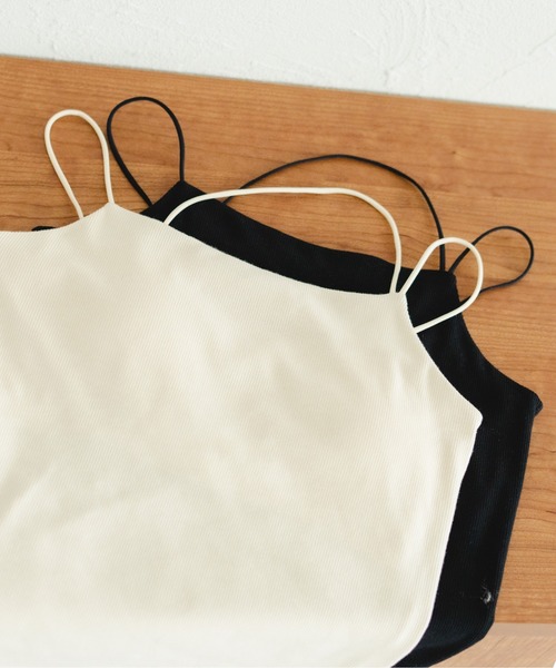 fupel（フぺル）の「2WAYカップ付きキャミソール（キャミソール・レディース・アイボリー/ブラック・FREE）」の19枚目の写真