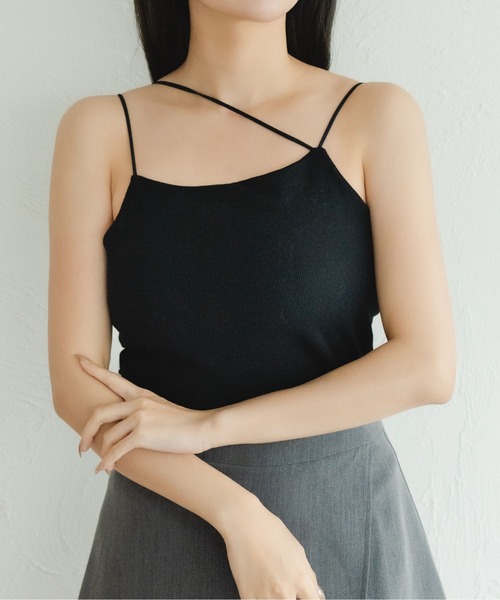 fupel（フぺル）の「2WAYカップ付きキャミソール（キャミソール・レディース・アイボリー/ブラック・FREE）」の10枚目の写真