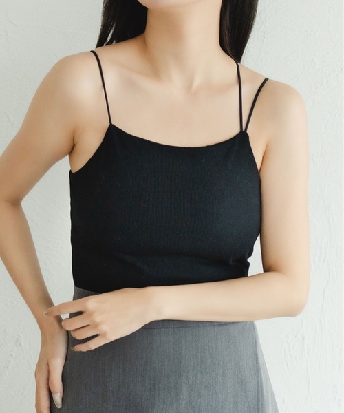 fupel（フぺル）の「2WAYカップ付きキャミソール（キャミソール・レディース・アイボリー/ブラック・FREE）」の11枚目の写真
