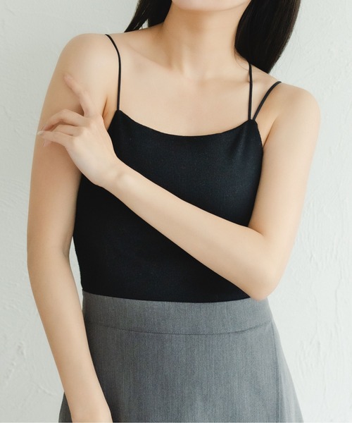 fupel（フぺル）の「2WAYカップ付きキャミソール（キャミソール・レディース・アイボリー/ブラック・FREE）」の12枚目の写真