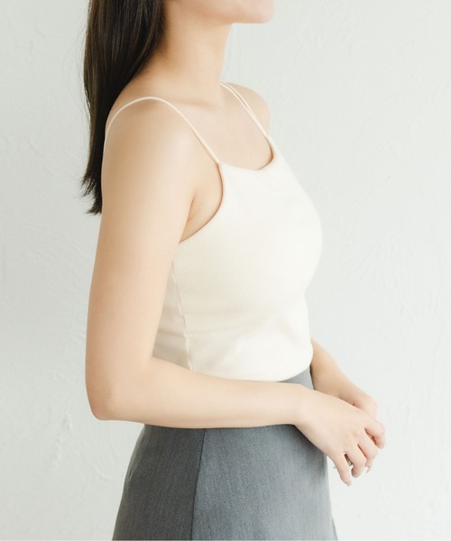 fupel（フぺル）の「2WAYカップ付きキャミソール（キャミソール・レディース・アイボリー/ブラック・FREE）」の7枚目の写真