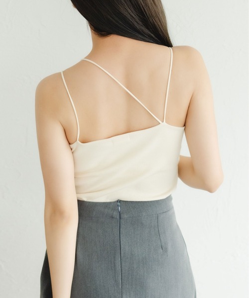 fupel（フぺル）の「2WAYカップ付きキャミソール（キャミソール・レディース・アイボリー/ブラック・FREE）」の8枚目の写真