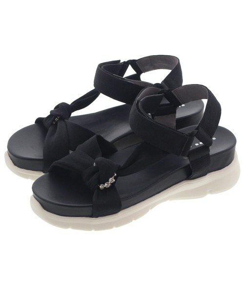 JELLY BEANS（ジェリービーンズ）の「ビジューターバンスポーツサンダル(215-30121)JELLY BEANS(ジェリービーンズ)（サンダル・レディース・マルチ/アイボリー/ブラック・S/L/M）」の10枚目の写真