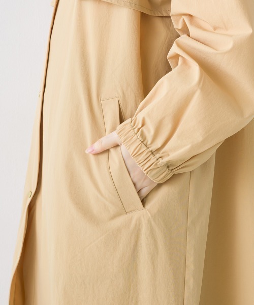 OMNES(オムネス)の「ナイロンストレッチ ガンフラップロングコート(その他アウター・レディース・ベージュ/カーキ/ブラック・FREE)」の12枚目の写真
