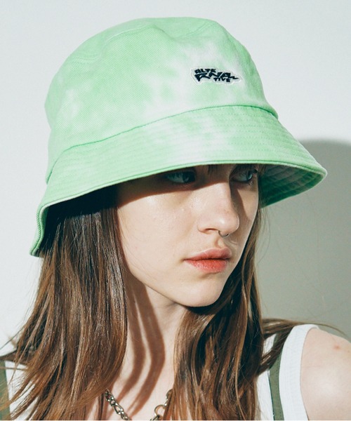 RNA（アールエヌエー）の「E4993 タイダイＨＡＴ（ハット・レディース・スミクロ/ライム/オレンジ・FREE）」の3枚目の写真