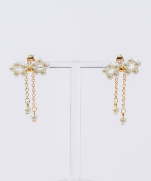 flower（フラワー）の「ブリリアントリボンピアス（ピアス（片耳用）・レディース・ホワイト・FREE）」の3枚目の写真