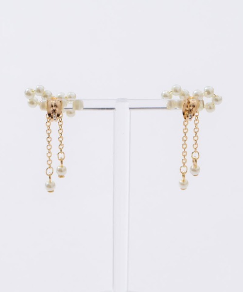 flower（フラワー）の「ブリリアントリボンピアス（ピアス（片耳用）・レディース・ホワイト・FREE）」の5枚目の写真