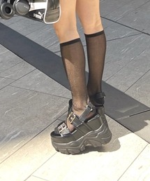 R&E（アールアンドイー）の「【R&E】厚底ラバーWベルトサンダル（サンダル）」