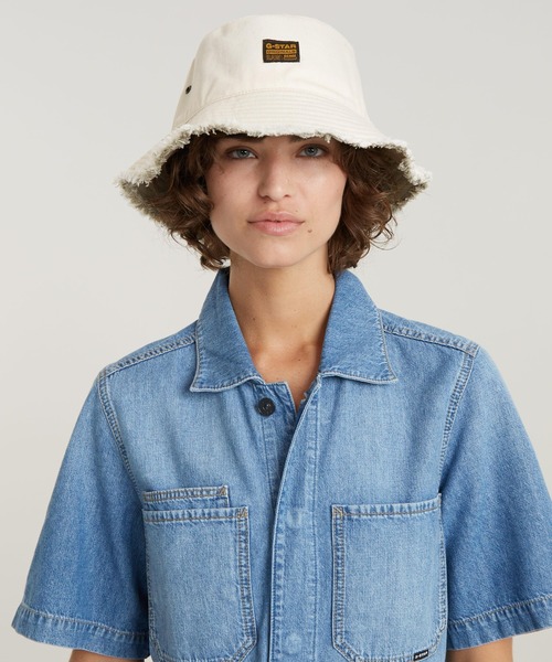 G-STAR(ジースター)の「ORIGINALS BUCKET HAT/デニムバケットハット(ハット・メンズ・ベージュ系その他・LARGE/MEDIUM)」の3枚目の写真