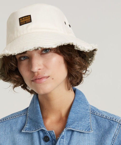 G-STAR(ジースター)の「ORIGINALS BUCKET HAT/デニムバケットハット(ハット・メンズ・ベージュ系その他・LARGE/MEDIUM)」の4枚目の写真