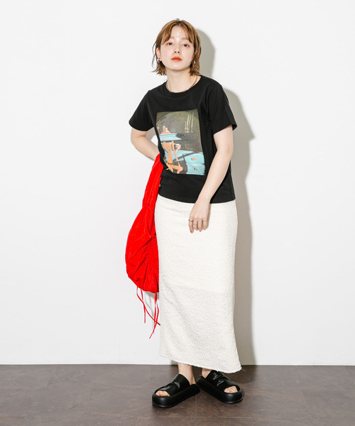 KBF（ケイビーエフ）の「フォトプリントTEE（Tシャツ/カットソー・レディース・ブラック/オフホワイト・ONE）」の8枚目の写真