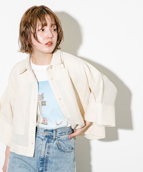 KBF（ケイビーエフ）の「フォトプリントTEE（Tシャツ/カットソー・レディース・ブラック/オフホワイト・ONE）」の11枚目の写真