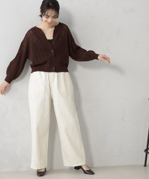 FOUND GOOD（ファウンドグッド）の「DRYタッチ スカシ編み7分袖ニット